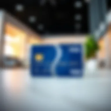 Concept of financial flexibility with a Visa card