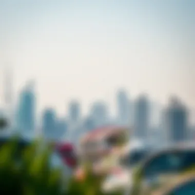 UAE Skyline and Freelancing Opportunities A scenic view of the UAE skyline showcasing iconic architecture