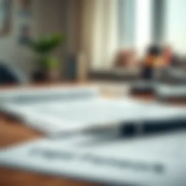 Legal documents and pen on a desk