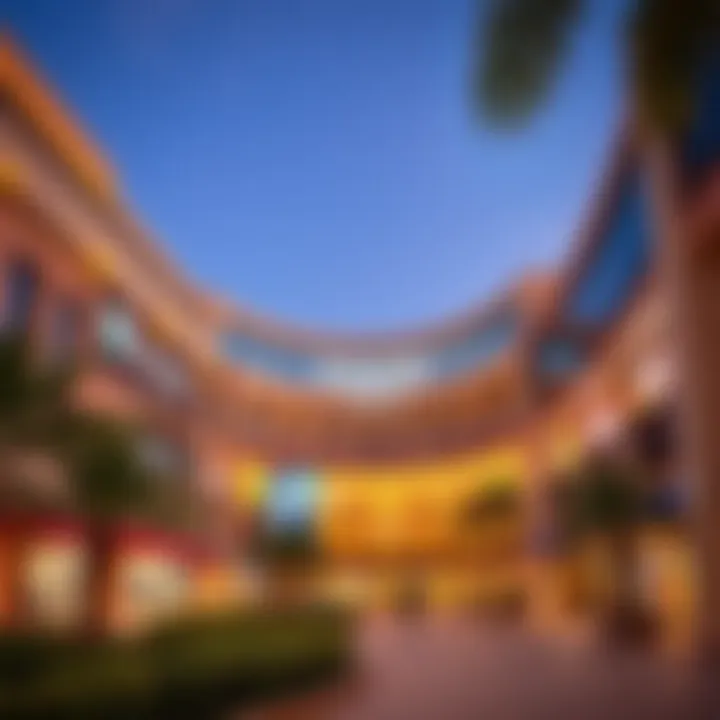 Exterior view of Oasis Mall showcasing its modern architecture