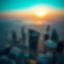 Aerial view of the stunning Palladium Tower in Dubai