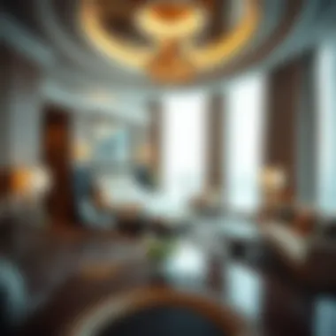 Luxurious interior of a suite in the hotel