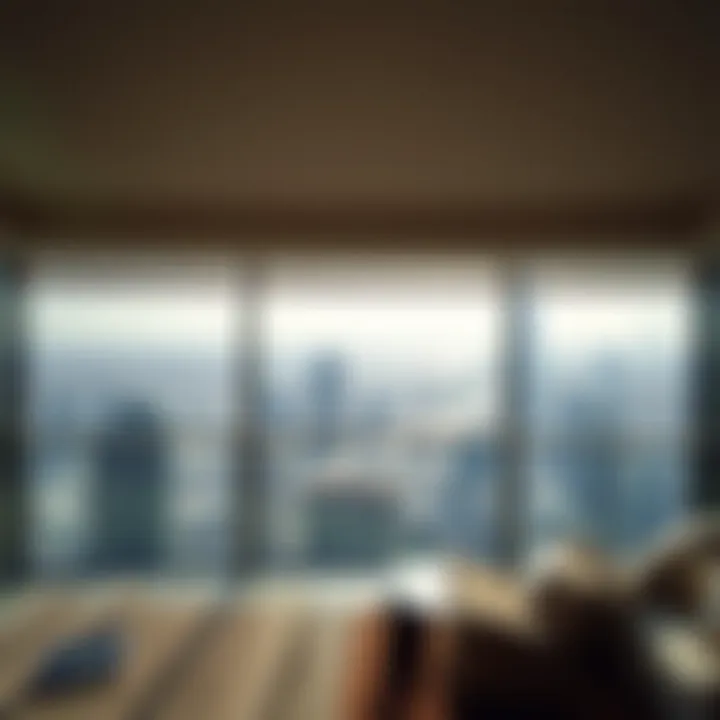 Panoramic view of Dubai from the hotel