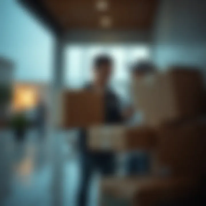 Client receiving assistance from professional movers