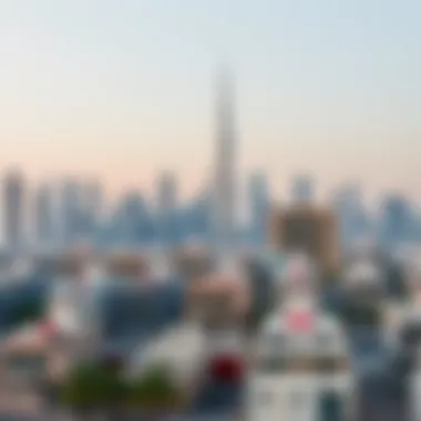 Dubai Skyline Featuring Rental Opportunities Dubai skyline with rental properties