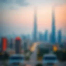 UAE skyline with retirement theme