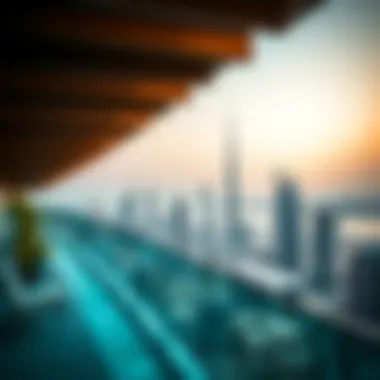 Panoramic Dubai Skyline from Reve Azizi Breathtaking view of Dubai skyline from Reve Azizi