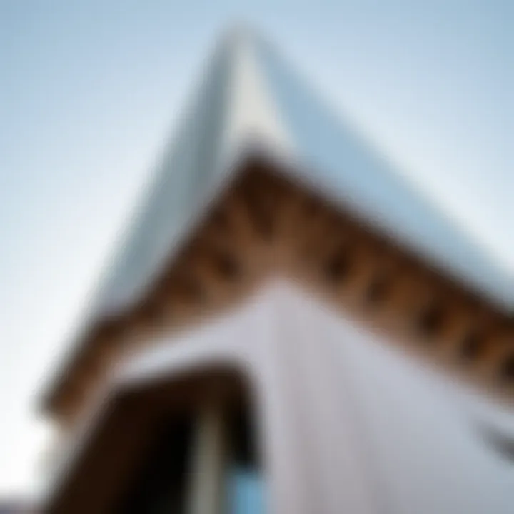 Architectural details of RP Tower highlighting design elegance