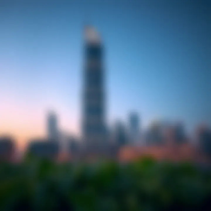 Stunning view of RP Tower against the Dubai skyline