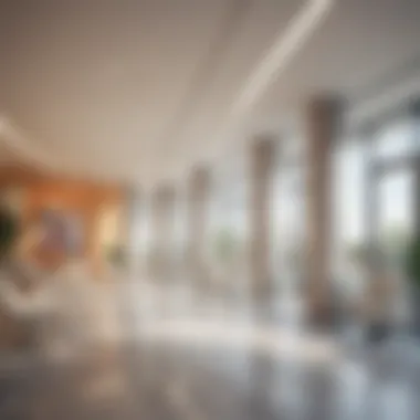Innovative Interior of Healthcare Facilities Interior design of a cutting-edge facility in Sahara Healthcare City emphasizing innovation and patient comfort.