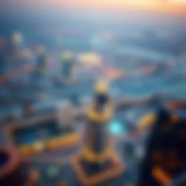 Panoramic view of Dubai from Sky View observation deck