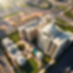 Stunning aerial view of Taj Grandeur Residences showcasing its architectural elegance