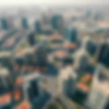 Aerial view of Dubai showcasing urban development