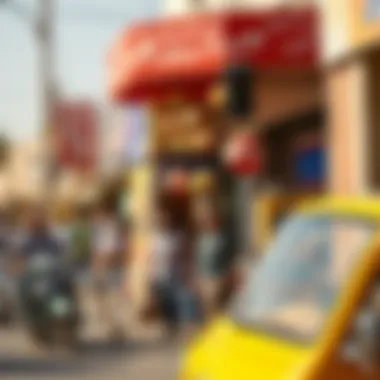 Cultural Melting Pot of Dubai A vibrant street scene reflecting cultural diversity in Dubai