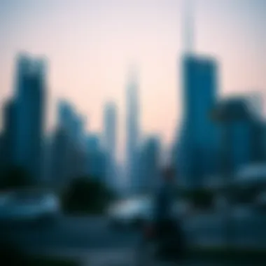 Dubai's Iconic Skyline Stunning skyline of Dubai showcasing modern architecture