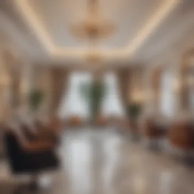 Elegant Salon Ambiance in Dubai Luxury salon interior in Dubai showcasing modern design