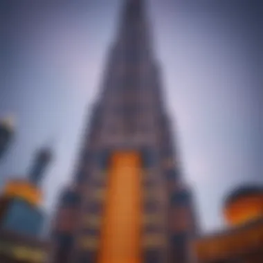 Architectural details highlighting the unique design of Burj Khalifa