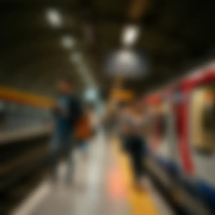 Tourists using Union Metro Station