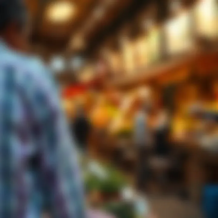 A bustling market scene in Al Warsan 4 illustrating community life