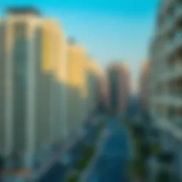 View of modern residential buildings in Dubai