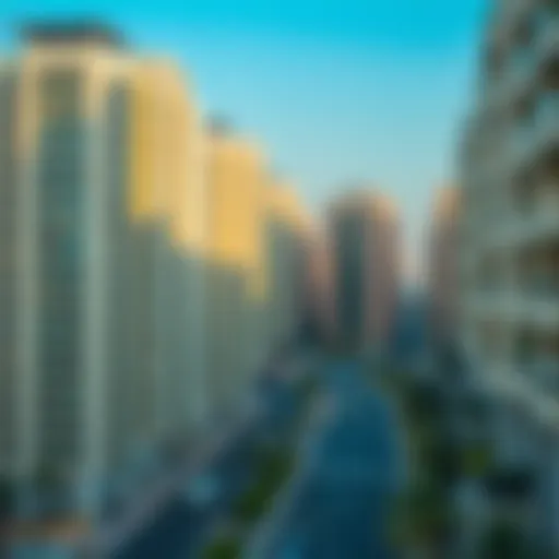 View of modern residential buildings in Dubai