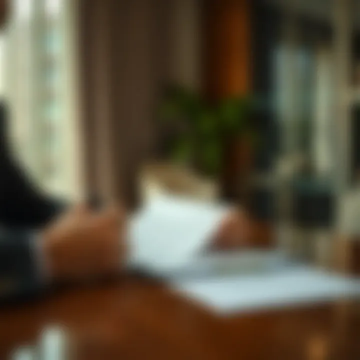 A tenant signing a rental agreement