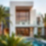 Stunning architectural design of a modern villa in Dubai