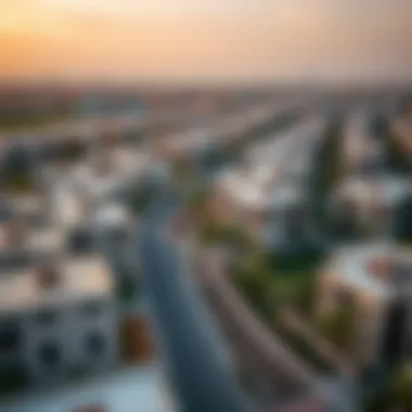 Aerial View of الخالدية Community Aerial view of الخالدية community showcasing residential buildings