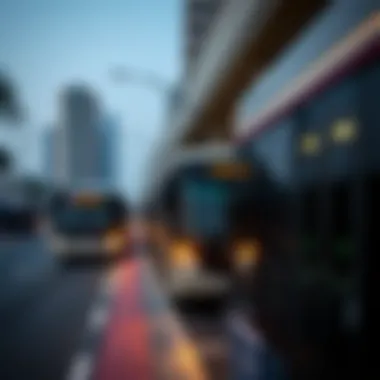 Efficient Public Transport in Dubai Public transportation in Dubai including metro and buses