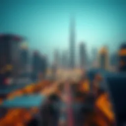 Modern Dubai skyline showcasing iconic architecture