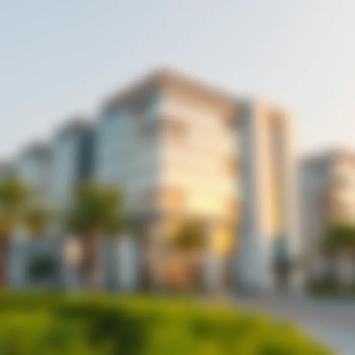 Modern architectural designs of commercial properties in UAE