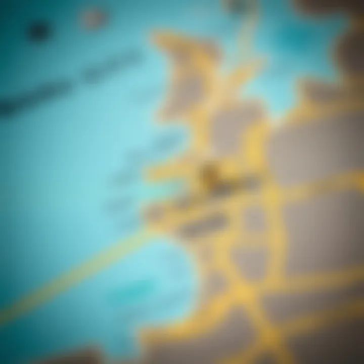 Map highlighting the strategic location of Dubai Maritime City within Dubai