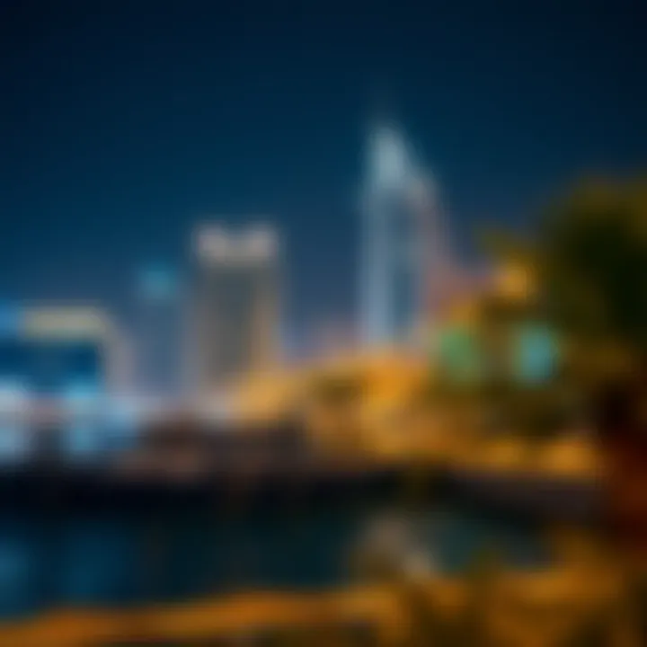 Illustration of the planned developments around Dubai Maritime City