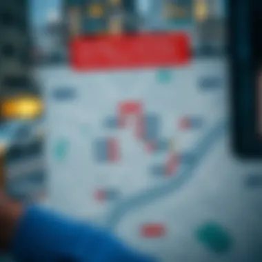 Map highlighting key locations in Rashidiya with room listings