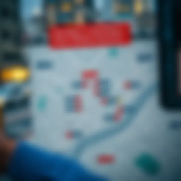 Map highlighting key locations in Rashidiya with room listings